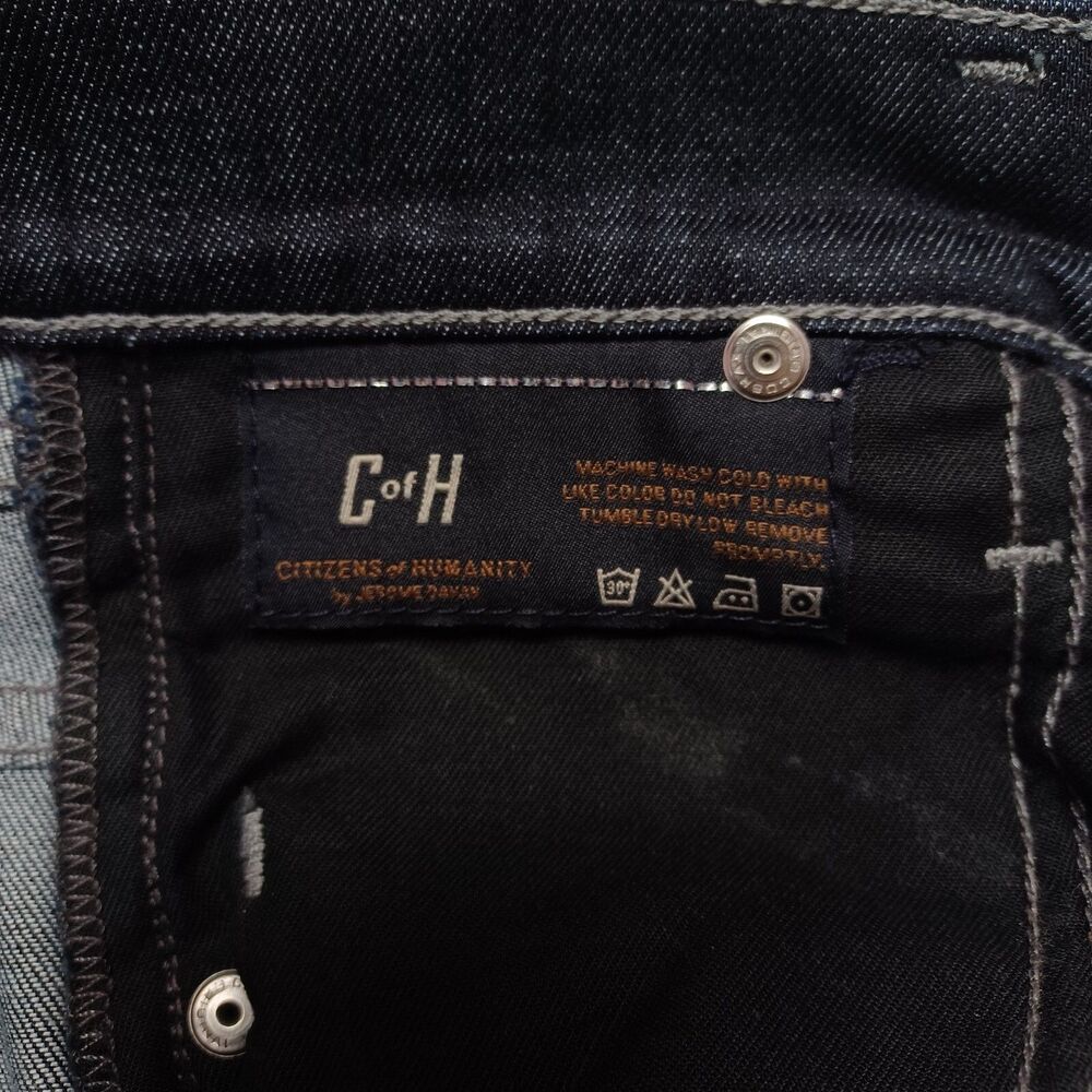 Citizens of Humanity Hutton Medium Rise Wide Leg Jeans Women's Sz 25 Dark Blue - Picture 7 of 8